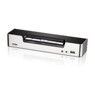 DATA KVM Desktop Switch 4-Port USB HDMI KVM Switch with Audio & USB 2.0 Hub (KVM cables included) ATEN