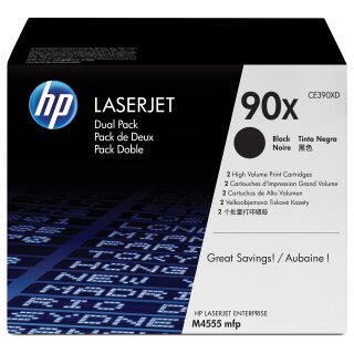HP 90X original Toner cartridge CE390XD black high capacity 24.000 pages 2-pack
