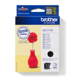 Brother Tinte LC-121BK Schwarz bis zu 300 Seiten nach ISO/IEC 24711