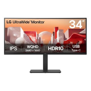 86,72cm/34" (3440x1440) LG 34BA75QE-B 21:9 WQHD IPS Curved 5ms 60Hz HDR10 HDMI DP USB-C Speaker