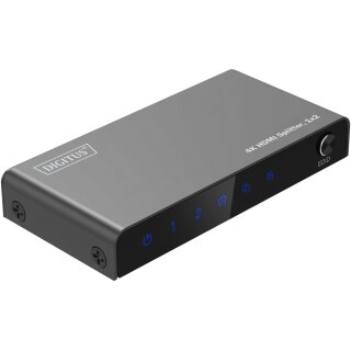 DIGITUS HDMI Splitter 1x2 4K/60Hz HDCP 2.3 EDID Control