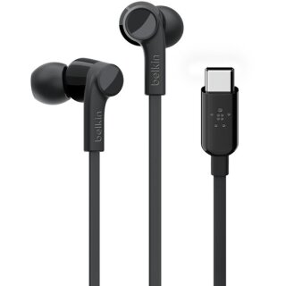 Belkin Rockstar In-Ear Kopfhörer mit USB-C Connector, schwarz