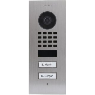 DoorBird D1102V IP Vid. Türst. V2A Edels. 2Ruftasten Unterputz