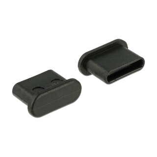 Staubschutz für USB Type-C™ Buchse ohne Griff 10 Stück schwarz
