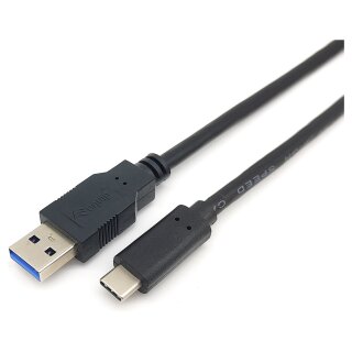 Equip Kabel USB-A 3.2 -> C St/St 2.00m 3A/20V sw