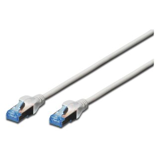 DIGITUS Patchkabel Cat5e SF/UTP Ste. RJ45 5,00m grau Polybeutel