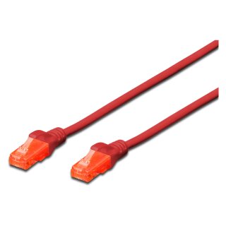 DIGITUS CAT 6 U/UTP Patchkabel - LSZH, 0,25m, rot