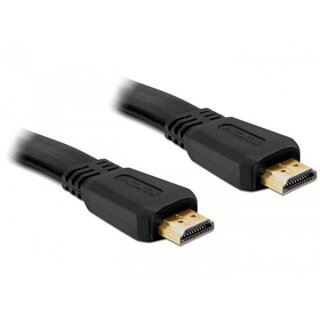DELOCK Kabel HDMI A-A St/St flach 5.0m