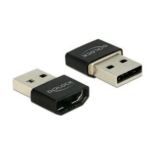Adapter HDMI-A Buchse > USB Typ-A Stecker schwarz