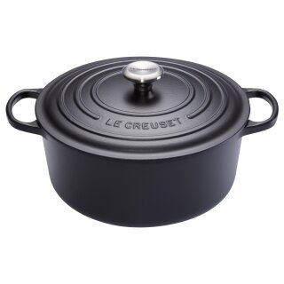 Le Creuset Signature Bräter rund 26 cm schwarz