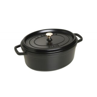 Staub La Cocotte 29cm oval. schwarz. Gusseisen