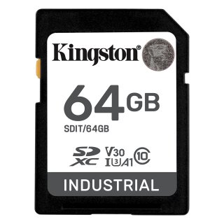 CARD Card 64GB Kingston XC Industrial -40C to 85C retail