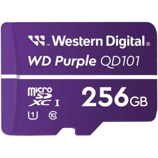 CARD WD Purple 256GB Surveillance microSD XC Class - 10 UHS 1