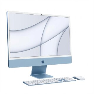 iMac Z1E5 59.62cm 23.5Zoll Standardglas M4 8C CPU/8C GPU/16C N.E. 16GB 256GB SSD Gbit Eth MM NumKey TID DE Blau