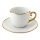 Bialetti Set 2 Cappucio Tassen inkl. Untertassen Pure Gold