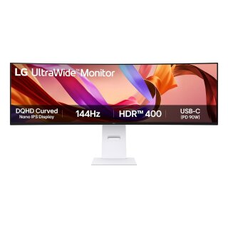 124,5cm/49" (5120×1440) LG 49U950A-W 32:9 Nano IPS 5 ms 144Hz HDMI ×2 DisplayPort 1 USB-C 2×10W Speakers VESA Black