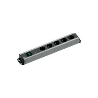 BACHMANN Handwerkerleiste 5xSchutzkontakt Schalter 2xUSB-Charger 19-Zoll-Rack kompatibel 2m