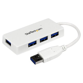 StarTech WHITE 4 PORT MINI USB 3.0 HUB