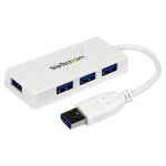 StarTech WHITE 4 PORT MINI USB 3.0 HUB