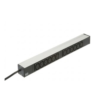 BACHMANN Steckdosenleiste 48,26cm 19Zoll 1HE 12 x C13 Buchse Schutzkontakt-Stecker