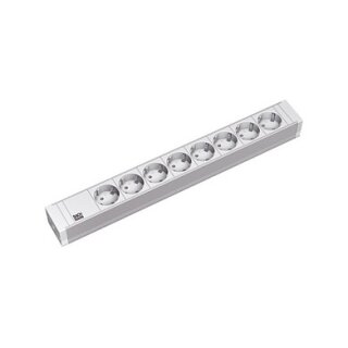 BACHMANN 48,26cm 19Zoll PVC 8xSchutzkontakt 2,0m Schutzkontaktstecker