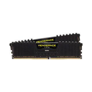 16GB DIMM 2933 (2x 8 GB) Dual-Kit (schwarz, CMK16GX4M2Z2933C16, Vengeance LPX, INTEL XMP)
