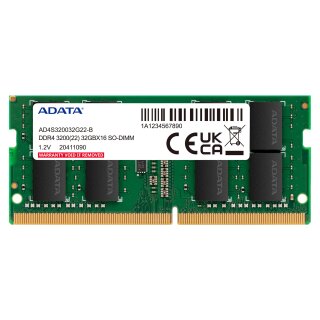 16GB ADATA SO-DIMM 3200 (2x 8 GB) Dual-Kit (grn, AD4S32008G22-DTGN, Premier)