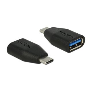 Adapter SuperSpeed USB 10 Gbps (USB 3.1 Gen 2) USB Type-C™ Stecker > Typ-A Buchse schwarz