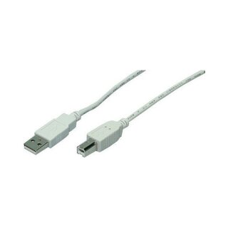 LogiLink USB Kabel, USB 2.0, 2x , grau