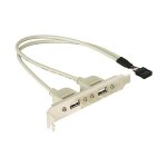 Slotblech 2 x USB 2.0 Typ A Buchse extern