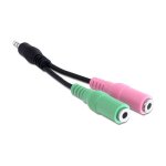 Audio Klinke 3,5mm 4Pol. > 2x Klink 3,5mm Micro +...