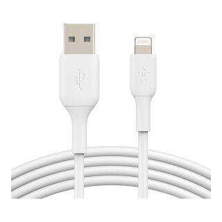 Belkin Lightning Lade/Sync Kabel PVC, mfi zertifiziert 1m weiß