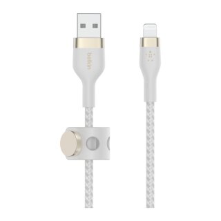 Belkin PRO Flex Lightning/USB-A Kabel, Apple zert., 2m, weiß