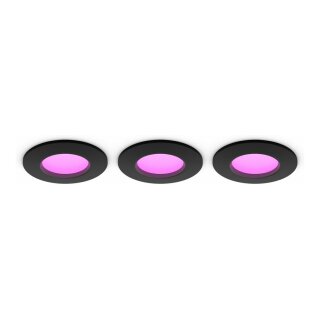 Philips Hue White & Col. Amb. Slim Recessed 90mm 3er schwarz