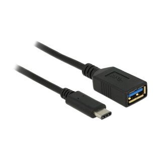 USB 5 Gbps Adapter USB Type-C™ Stecker zu USB Typ A Buchse 15 cm schwarz