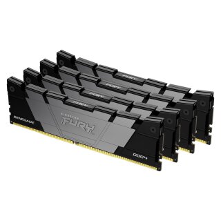 KINGSTON 64GB 3600MT/s DDR4 CL16 DIMM Kit of 4 1Gx8 FURY Renegade Black