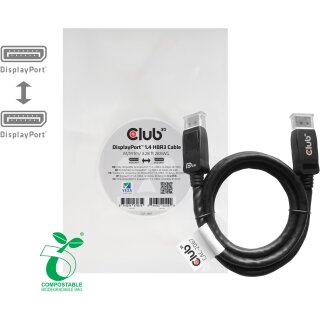Club3D DisplayPort-Kabel 1.4 HBR3 32.4Gb/s 1m 8K60Hz St/St Polybeutel