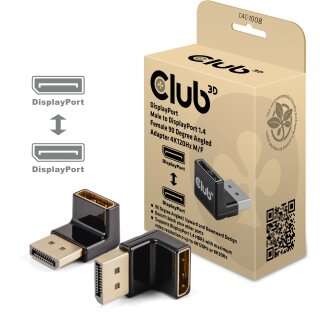 Club3D Adapter DP > DP 1.4 90° abgewinkelt 4K@120Hz St/Bu retail