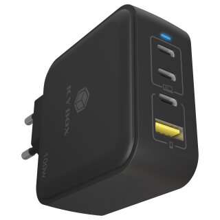 4-Port IcyBox 100W GaN mit PD 3.0