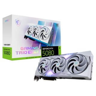RTX 5080 16GB MSI Gaming Trio OC GDDR7 3Fan white
