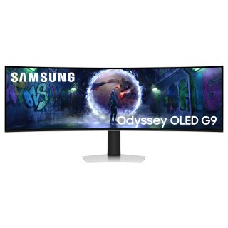 124,0cm/49" (5120x1440) Samsung Odyssey G9 G93SD S49DG934SU 32:9 OLED 0,03ms 240Hz DisplayPort HDMI Micro-HDMI VESA HDR FreeSync G-Sync Silvr