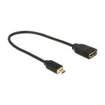 DELOCK Kabel HDMI Micro D Stecker > HDMI A Buchse High...