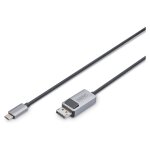 DIGITUS USB 3.2 Anschlusskabel Typ C --> DP St./St. 1m...