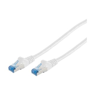 Patchkabel CAT6a RJ45 S/FTP PiMF 1m Weiß