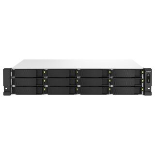QNAP TS-1264U-RP-8G 2U 12-Bay rackmount NAS Intel Celeron N5095 quad-core 8GB onboard not expandable 12x3.5/2.5 SATA 2x300W r PSU