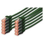 DIGITUS CAT 6 S/FTP Patchkabel, 10 Stück, 3m, grün