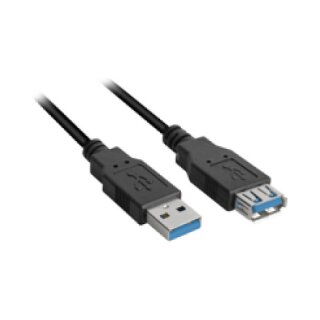 Kabel USB 3.0 Verlängerung 1.0m schwarz