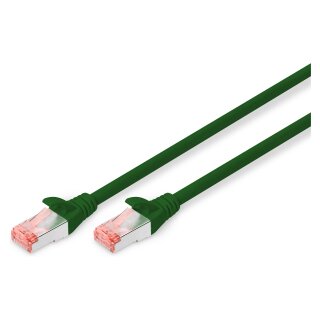 DIGITUS Patchkabel Cat6 S/FTP 2xRJ45 3.0m grün Hebelschutz