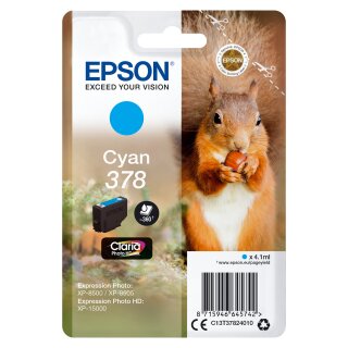 Epson Tinte 378 C13T37824010 Cyan bis zu 360 Seiten