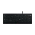 Cherry STREAM PROTECT KEYBOARD Corded GB-Layout schwarz